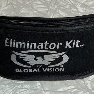 May include: Black zippered pouch with the text "Eliminator Kit" and a logo that says "Global Vision" with a stylized eagle design.
