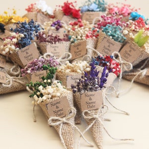 Bulk Mini Dried Flower Bouquet ,Wedding Favor Magnet , Personalized Gifts, Bridal Shower Favors, Wedding Party Favors , Rustic Wedding