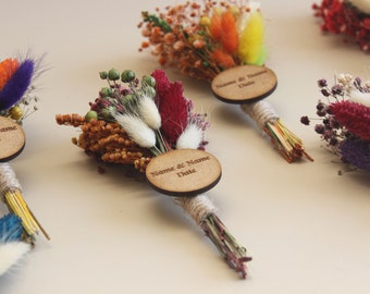 Mini Dried Flower Bouquet ,Wedding Favor Magnet , Personalized Gifts, Bridal Shower Favors, Wedding Party Favors , Rustic Wedding Gift Favor