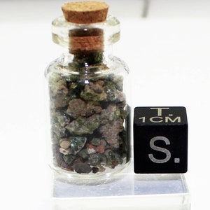 1 vial con trinititas - vidrio Alamogordo (EE. UU. - 2,50 gramos sin el vial)
