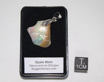 Raw Welo Opal pendant in a box (1.85 grams - 029**)