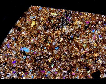 Thin section of Tindouf meteorite - Chondrite H6 (Algeria - 063*)