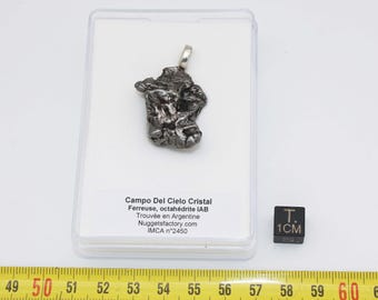 Campo del Cielo meteorite pendant necklace, Crystal type (Argentina - 012**)