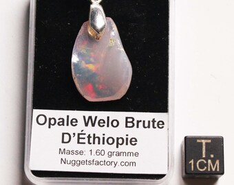 Raw Welo Opal pendant in a box (1.98 grams - 019**)