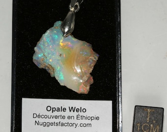 Raw Welo Opal pendant in a box (1.99 grams - 032**)