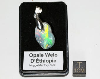 Raw Welo Opal pendant in a box (1.43 grams - 027**)