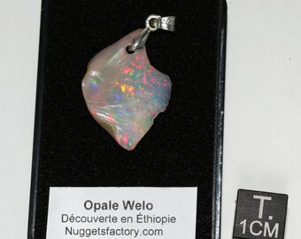 Raw Welo Opal pendant in a box (1.51 grams - 031**)