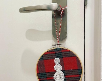 Snowman Embroidery Hoop