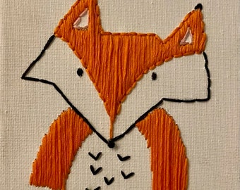 Woodland Fox Embroidery Pattern PDF with Guide