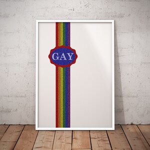 C&A Rainbow Pride Flag Giclée-kunstdruk A4, A3, A2 en A1