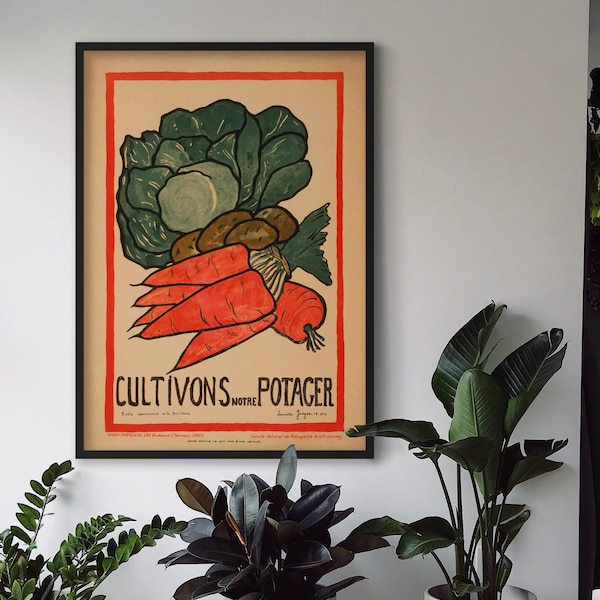 Cultivons Notre Potager, Victory Garden Giclée Art Print A4 /A3/ A2/ A1 sizes