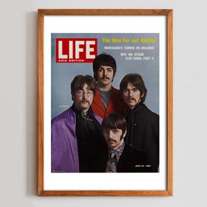 THE BEATLES - LIFE MAGAZiNE July 24, 1967 Cover Poster - Etsy 日本