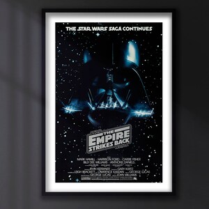 The Empire Strikes Back, 1980.  Giclée Art Print A4 /A3/ A2/ A1 sizes