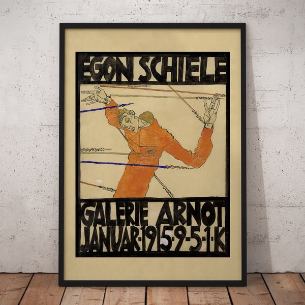 Egon Schiele Galerie Arnot Exposition Affiche Giclée Art Print. Formats A4/A3/A2/A1