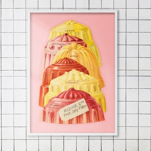 Vintage Fruit Jelly Giclée Art Print.  A4/ A3/ A2 sizes