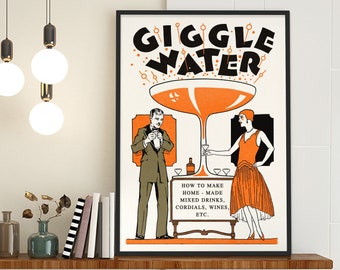 Giggle Water Giclée Art Print.  A4/ A3/ A2/ A1 sizes