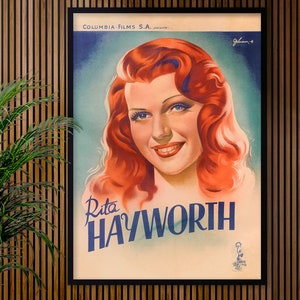 Rita Hayworth Studio Poster Giclée Art Print A4 /A3/ A2/ A1 sizes