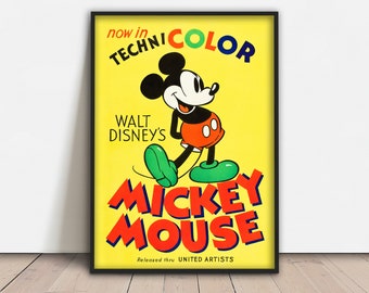 ヴィンテージ ミッキー マウス セリグラフ「マッド ドッグ」ウォルト