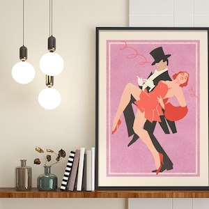 Hollywood Dancers Giclée Art Print.  A4/ A3/ A2/ A1 sizes