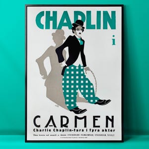 Charlie Chaplin-filmposter, gicléekunstafdruk