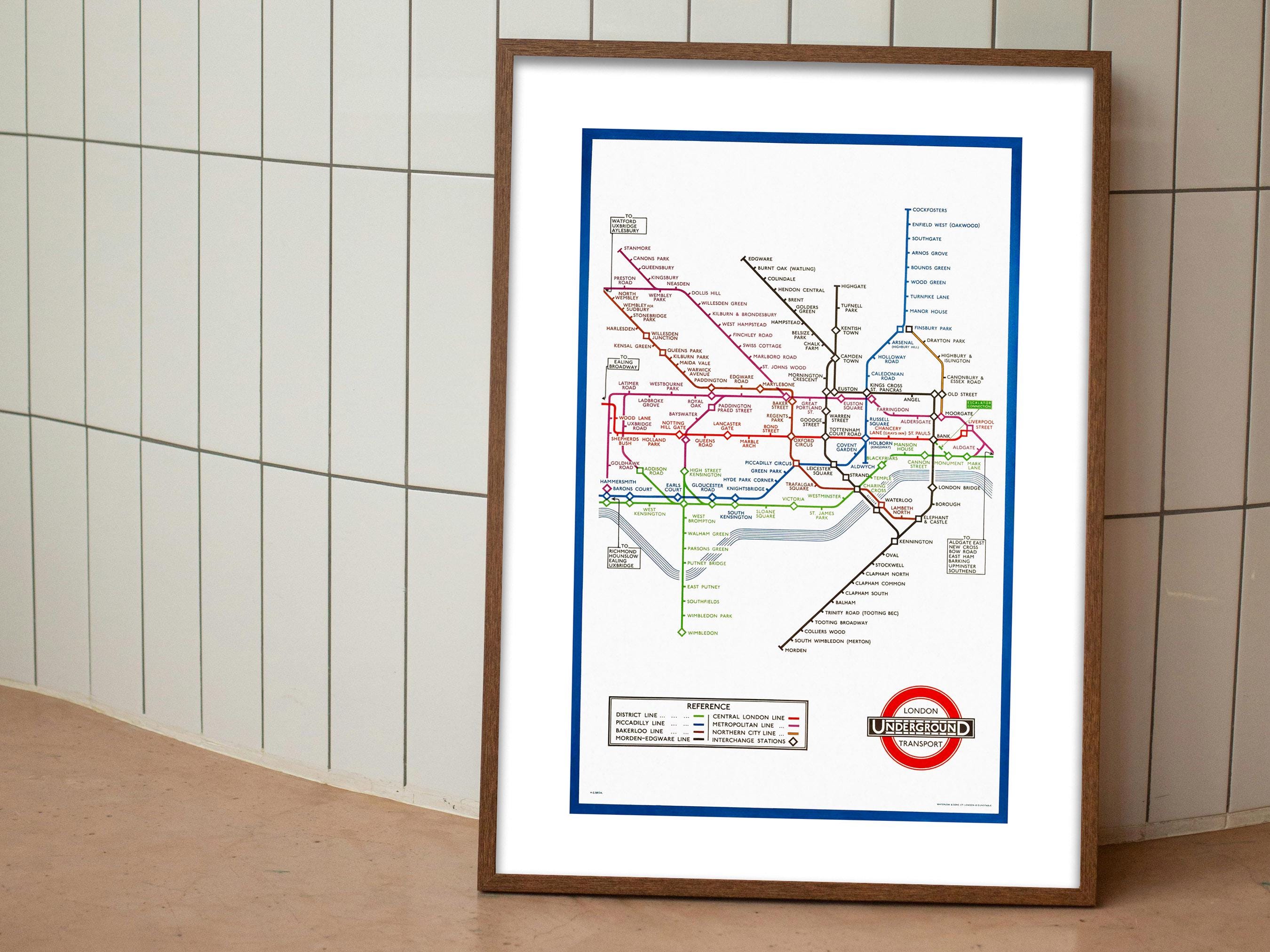 London Underground Map Gicl e Art Print Etsy london-underground-map-gicl-e-art-print-etsy