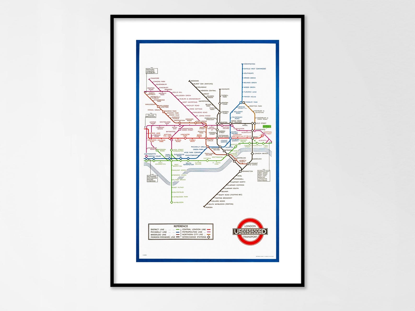 London Underground Map Giclée Art Print - Etsy Canada