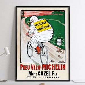 Vintage Michelin Tyres Poster, Giclée Art Print A4 /A3/ A2/ A1 sizes