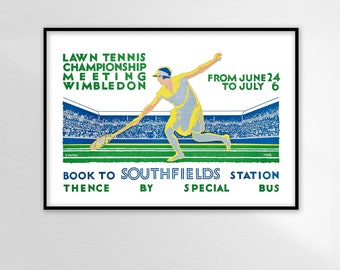 Wimbledon Tennis Giclée Art Print.  A4/ A3/ A2 sizes