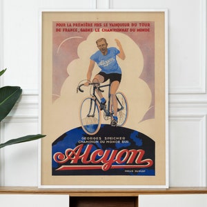 Tour De France Champion Poster Giclée Art Print A4 /A3/ A2/ A1 sizes