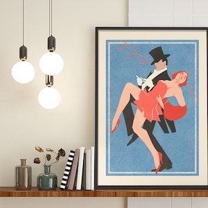 Hollywood Dancers Giclée Art Print.  A4/ A3/ A2/ A1 sizes