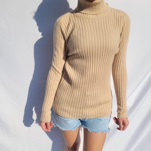 Peter Hahn 100% Cashmere Ribbed Turtleneck Sweater – Size 38 – Luxury Knitwear