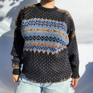 Vintage Norwegian Virgin Wool Sweater - Size L