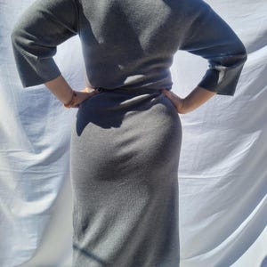 Vintage Stefanel Virgin Wool Midi Dress - Belted Waist, Women’s M image 14