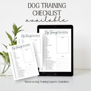 Dog Training Checklist Dog Training Log Puppy Training Dog Planner Puppy Planner Training Puppy Command Puppy Checklist Dog Trick Dog