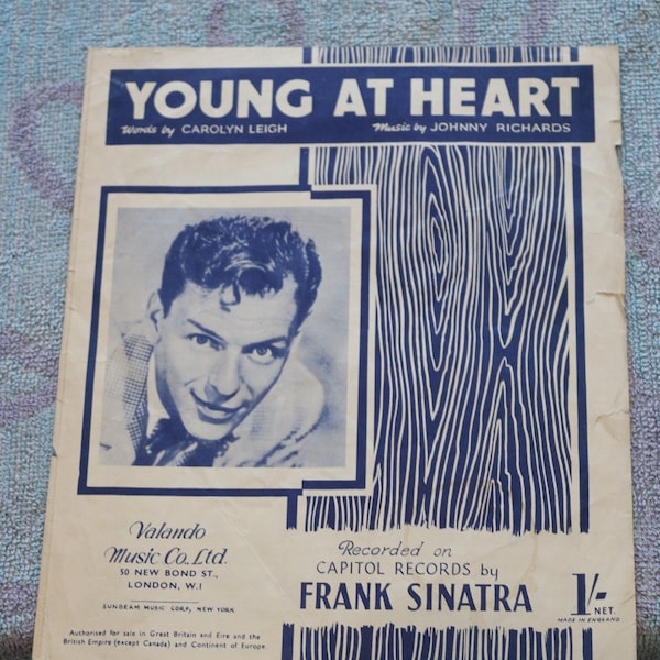 Young at Heart 1954 Noten Johnny Richards & Carolyn Leigh für Frank Sinatra Klavier Gitarre Ukelele Gesang
