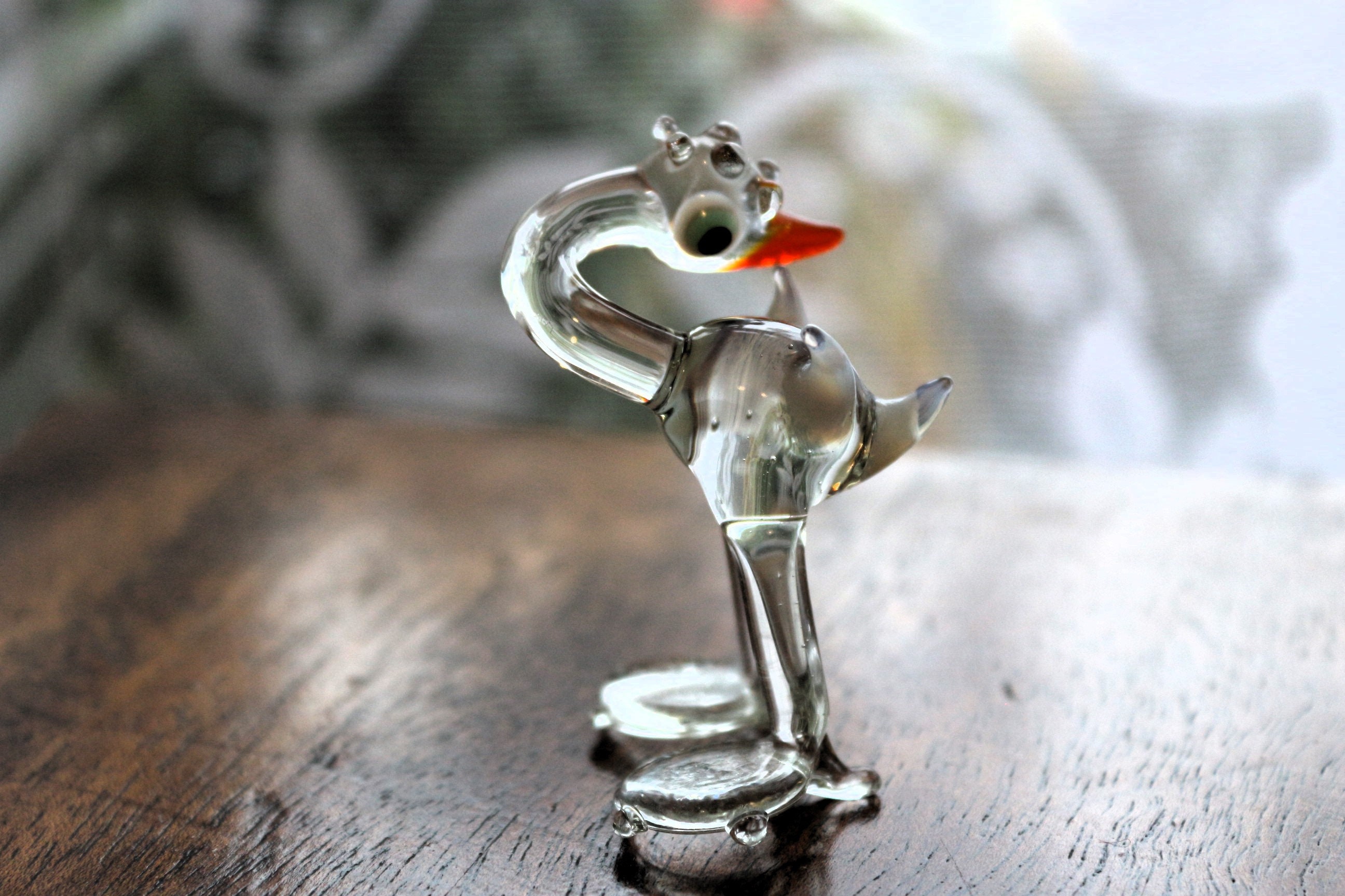 vintage glass figure ୨୧ * ガラスの リスさん vintage glass figure