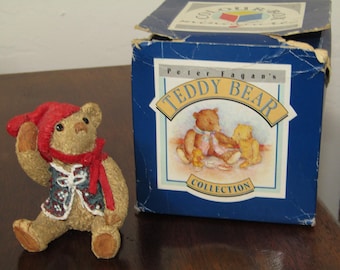 Vintage Peter Fagan Colour Box Hand painted ceramic bear TC218 Ollie 1991