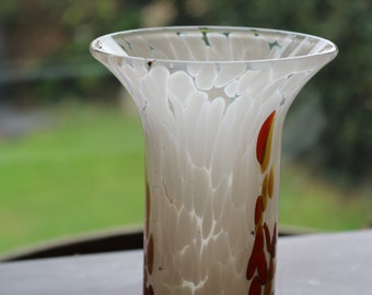 ヴィンテージ イムディーナ マルタ アート ガラス 花瓶 フレア