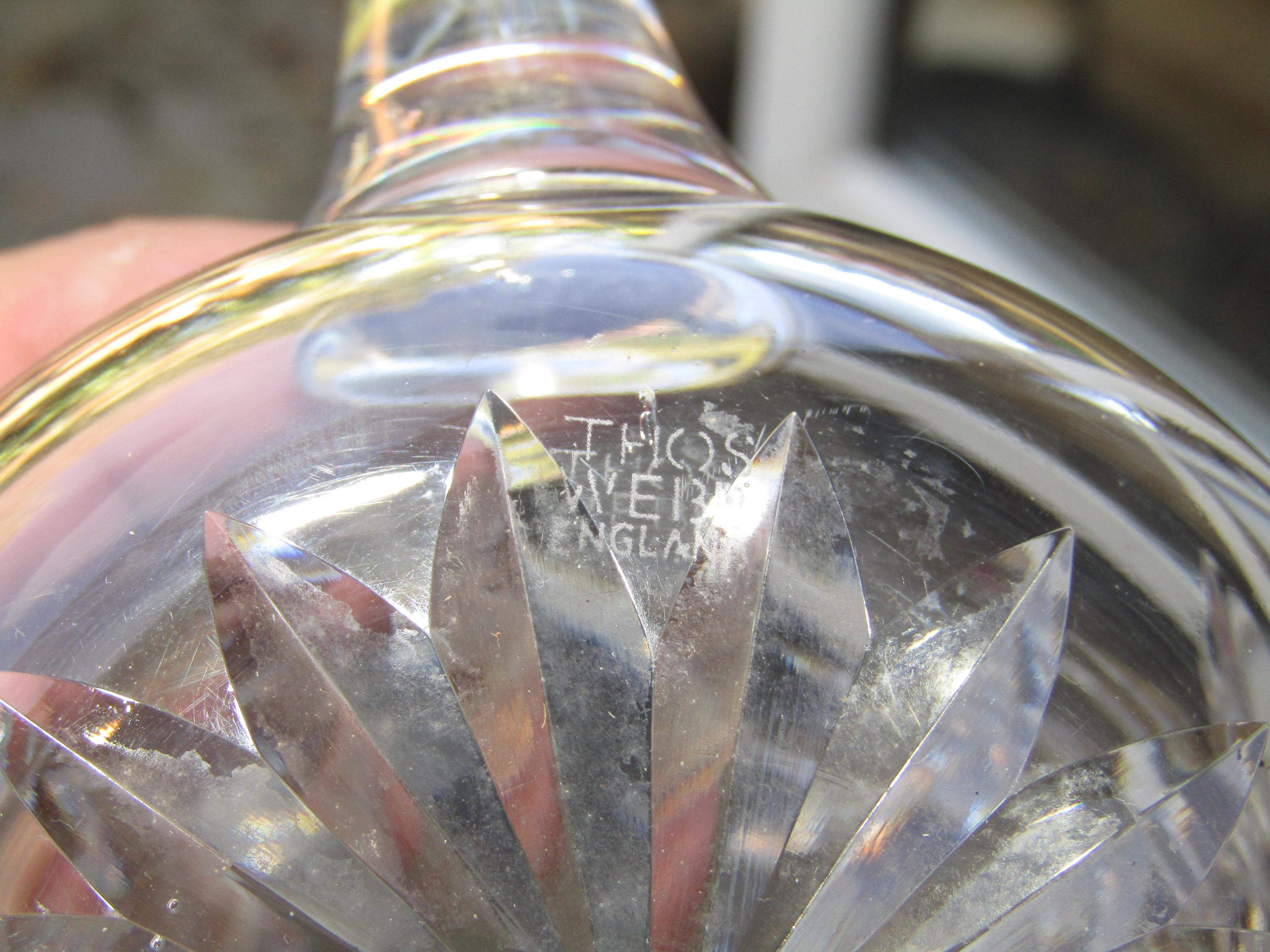 Vintage Thomas Thos Webb Crystal Cut Glass Regency Design