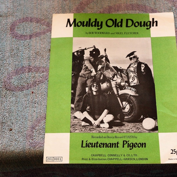 Moldy Old Dough Lieutenant Pigeon Original 1972 Noten Klavier Gitarre Gesang