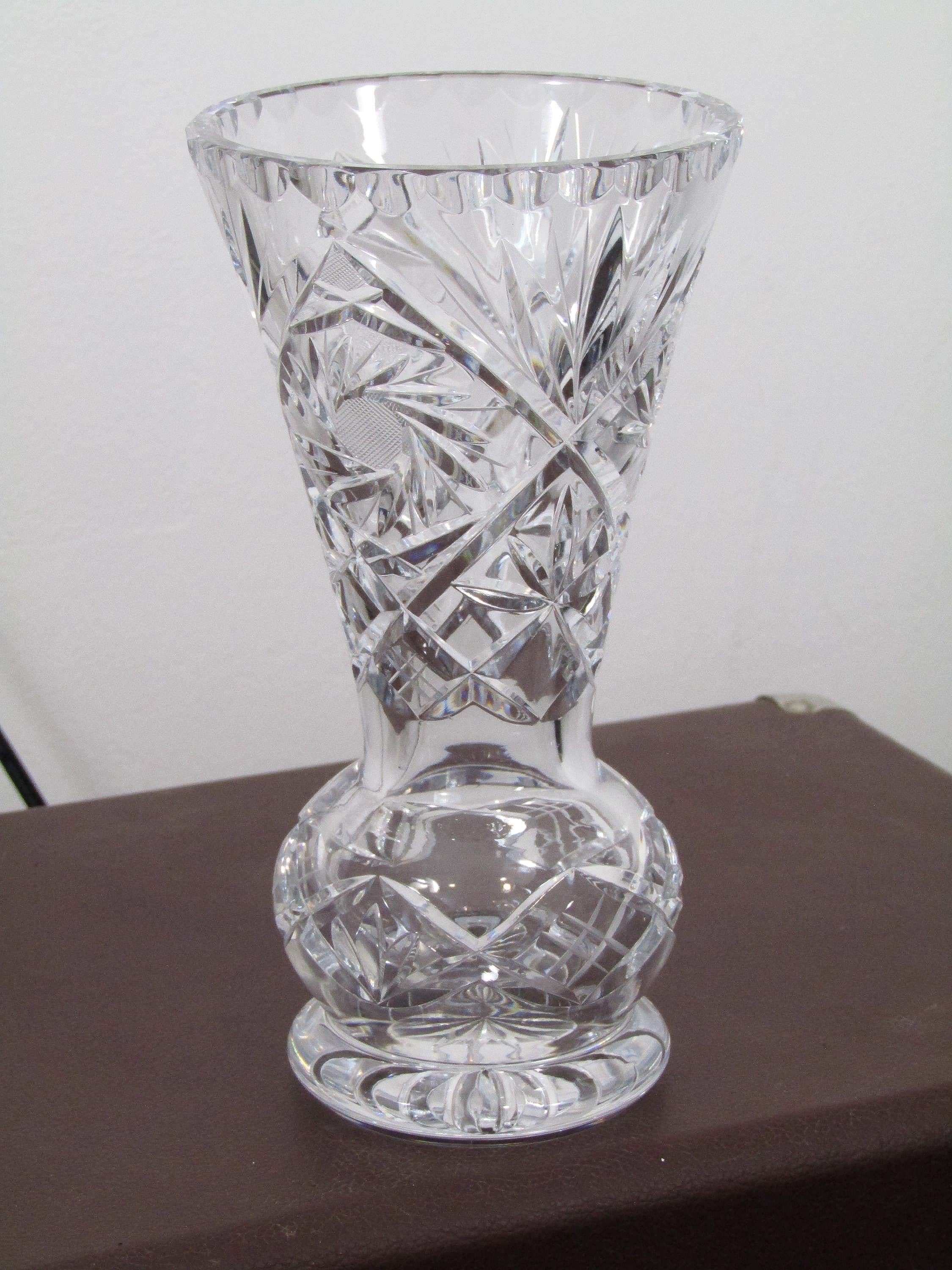 Heavy clear glass vase - Etsy 日本