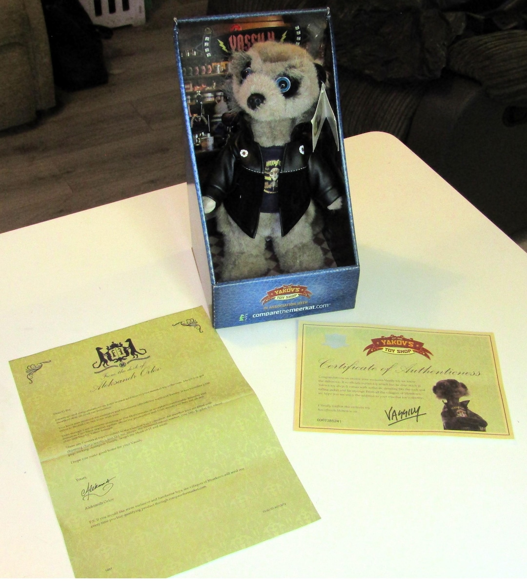Compare the Market Meerkat Vassily Plush Toy Boxed With Certificate - Etsy