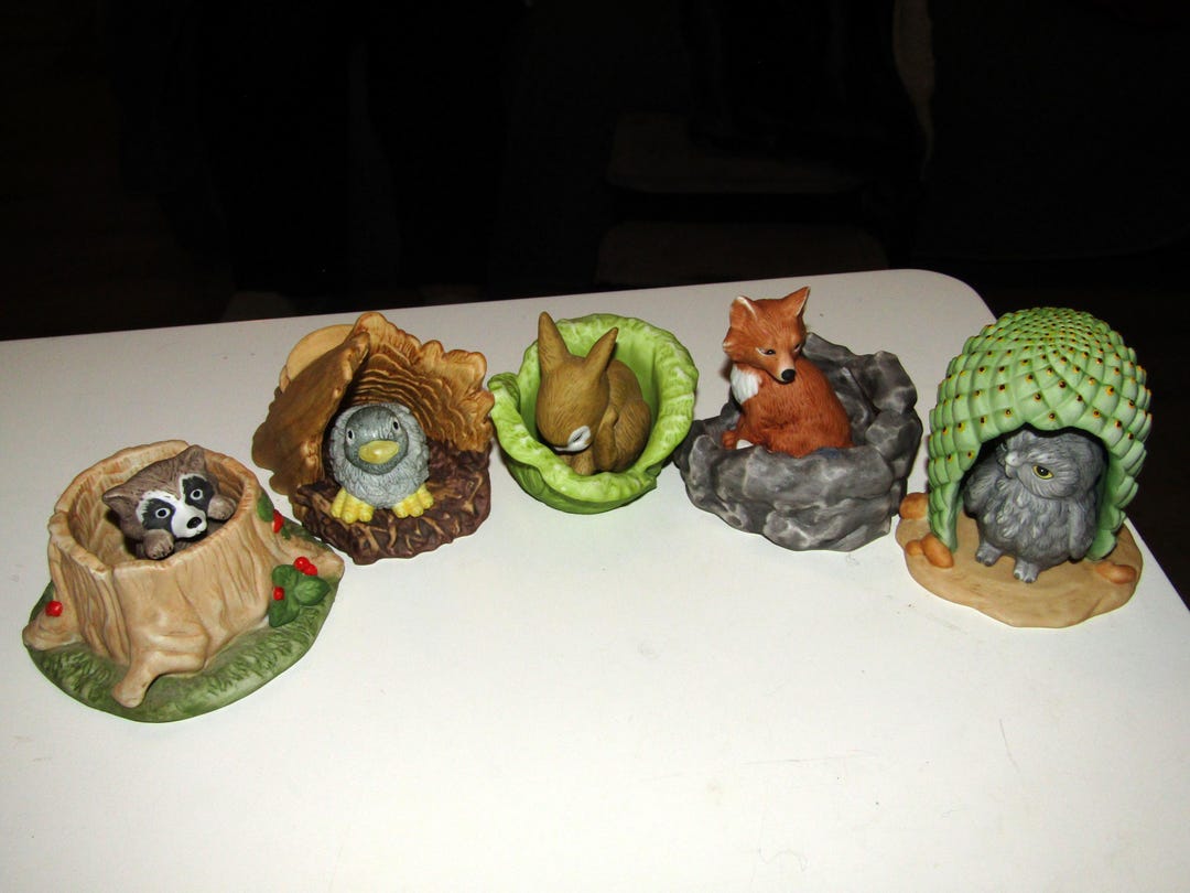 アンティーク陶製置物】Woodland Surprises 全12体セット アンティーク