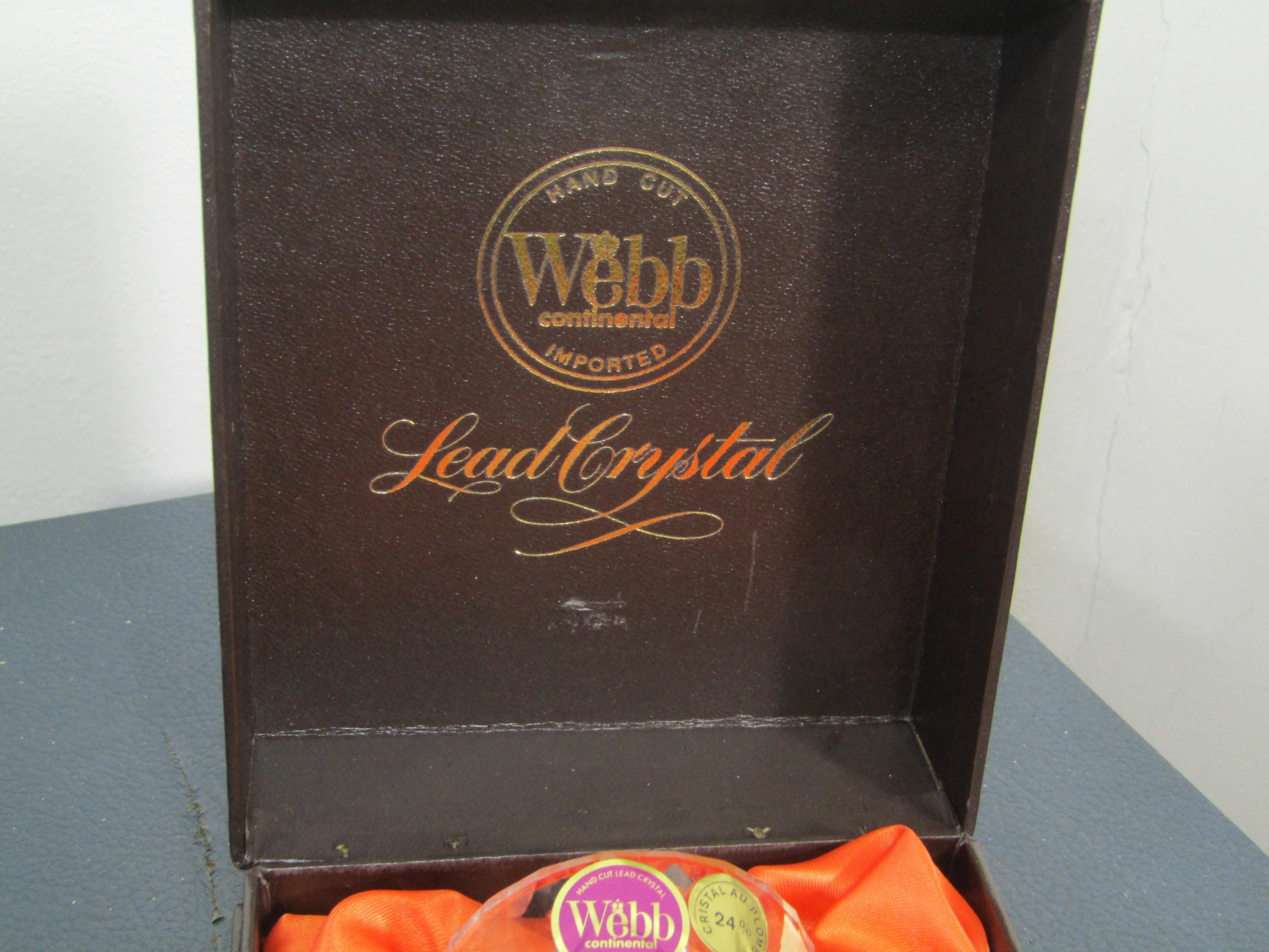 Webb クリスタル hand cut lead czechoslovakia Vintage Boxed Webb Continental Hand Cut 24% Lead Crystal Vase