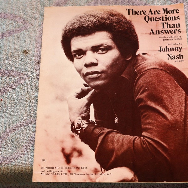 Johnny Nash Es gibt mehr Fragen als Antworten Original 1972 Noten Klavier Gitarre Gesang