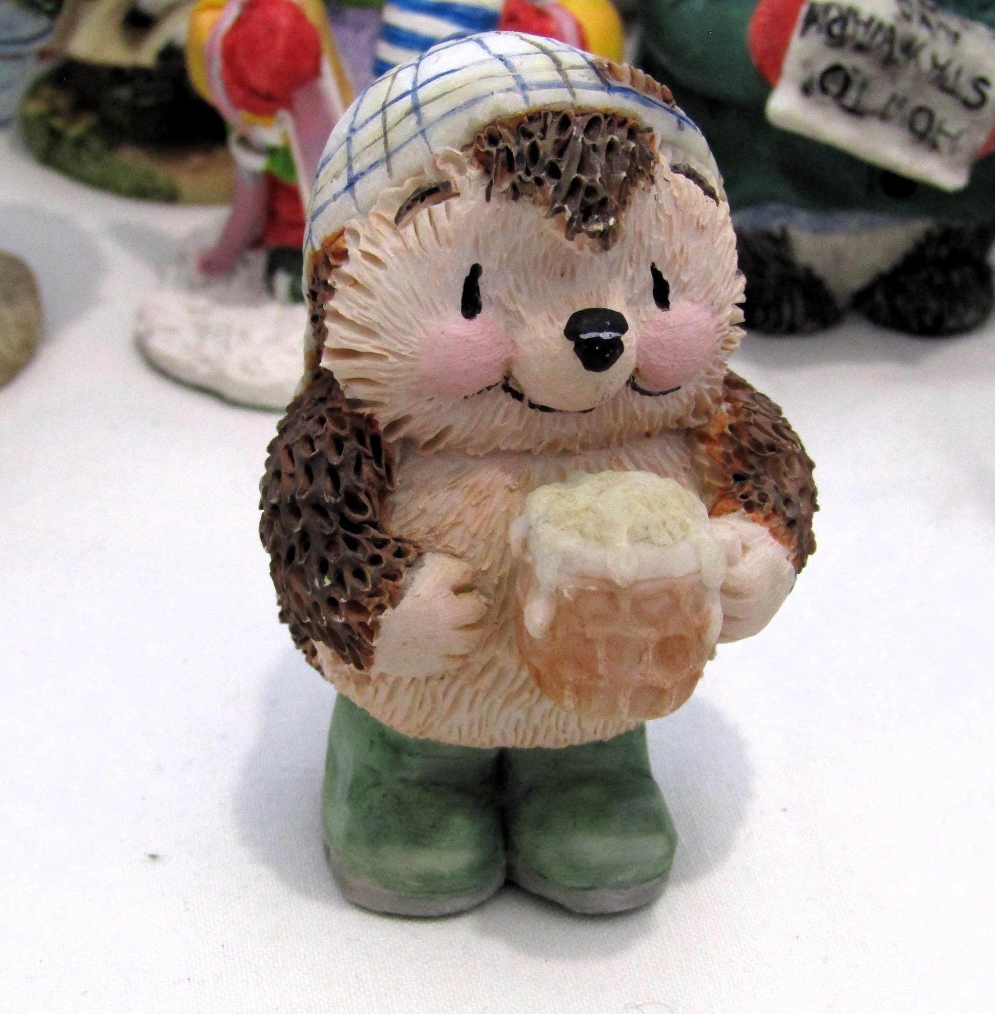 Gordon Fraser Country Companions Hedgehog with pint of beer #58 - 6.5cm tall