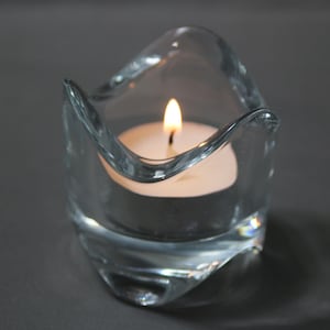IKEA Vasnas Glass Candle Holder Clear Stackable Wavy Tealight Wedding Decoration