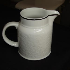 Royal Doulton Milk Jug Creamer Ting Design LS1012 Lambeth Stoneware Black Rim