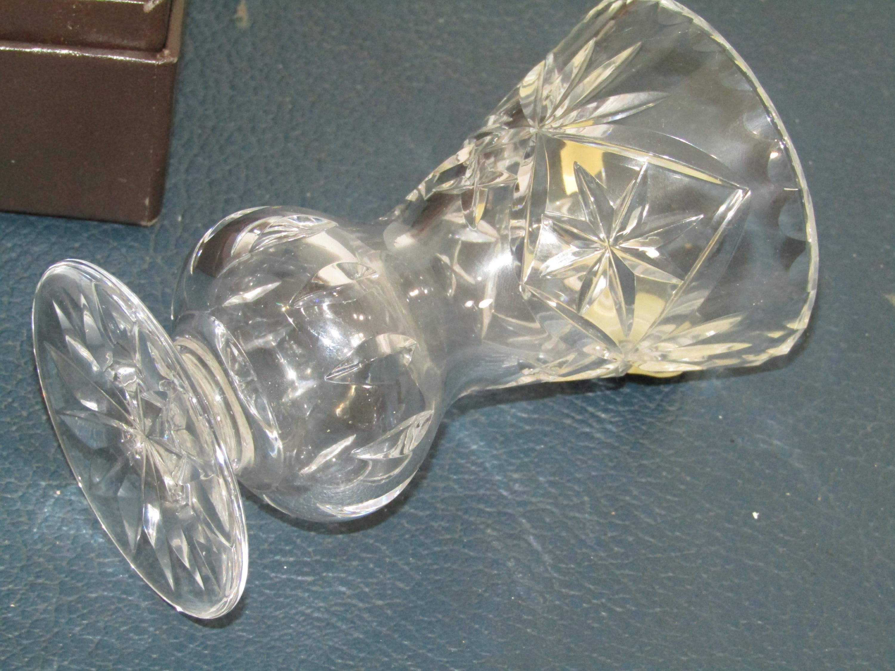 Webb クリスタル hand cut lead czechoslovakia Vintage Boxed Webb Continental Hand Cut 24% Lead Crystal Vase