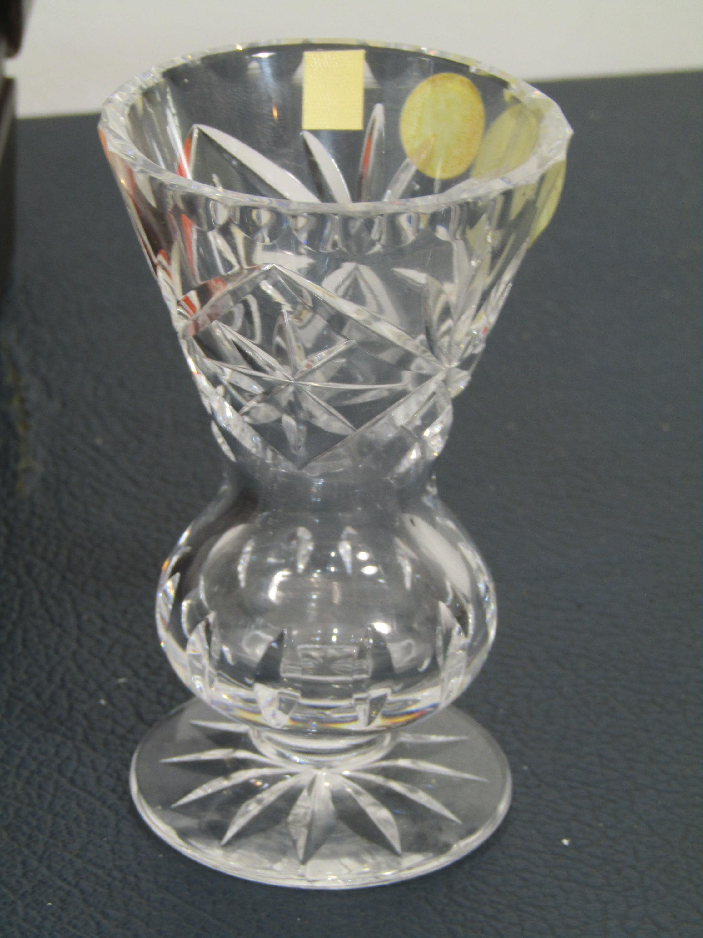 Vintage Boxed Webb Continental Hand Cut 24% Lead Crystal Vase